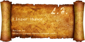 Linzer Hunor névjegykártya